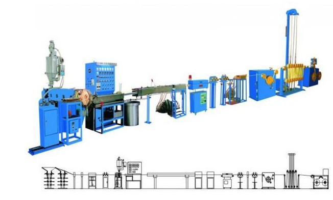 Computer ribbon cable extrusion machine